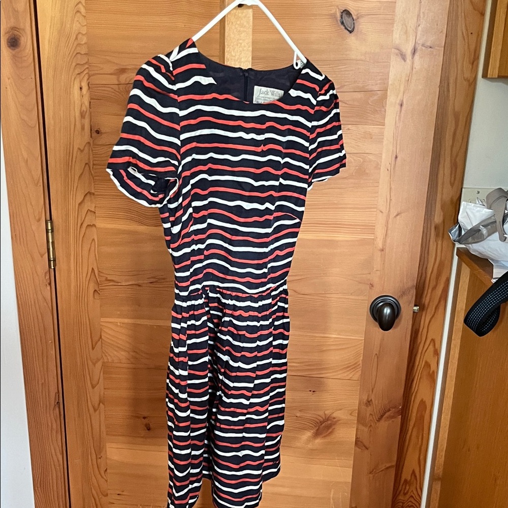 Jack Wills Black and Red Striped Dress